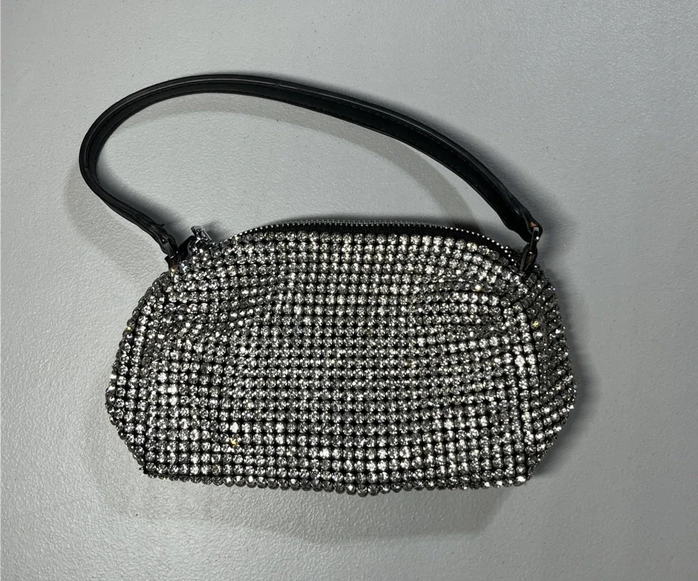 All Over Rhinestone Sparkle Mini Evening Formal Bag Purse Crystal Hoco Bling